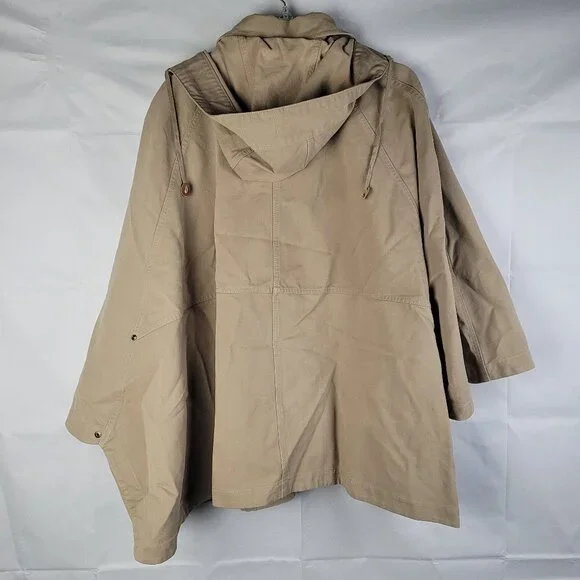 Vintage J. Peterman Cotton blend Ladies Poncho Western Casual RN 77608 Sz M\L - Picture 4 of 4